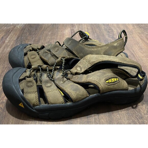 KEEN Sandals Mens 10 Brown Bison Newport Leather Shoes Closed Toe Hiking Water main image 5